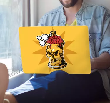 Laptop Aufkleber totenkopf-farbdosen-design - TenStickers