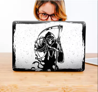Laptop Aufkleber sensenmann-abbildung - TenStickers