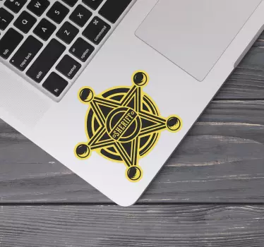 Laptop aufkleber sheriff stern abzeichen - TenStickers