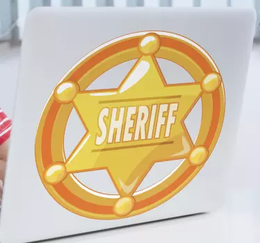 Laptop Aufkleber sheriff-stern-insignien - TenStickers