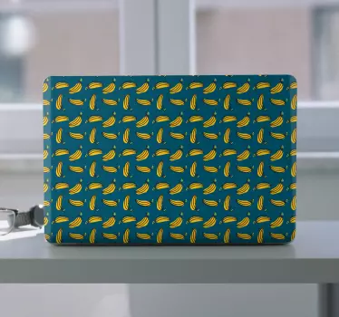 Laptop Aufkleber sich wiederholendes bananenmuster - TenStickers