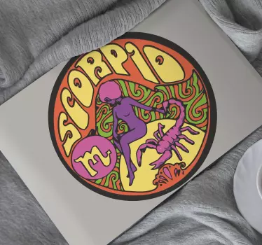 Laptop aufkleber skorpion sternzeichen symbol - TenStickers