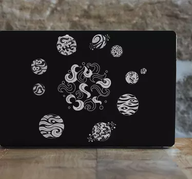 Laptop Aufkleber skurrile planetenmuster - TenStickers