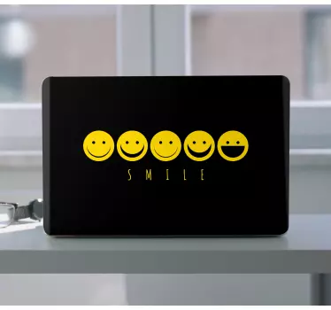 Laptop aufkleber smiley gesichter kollektion - TenStickers