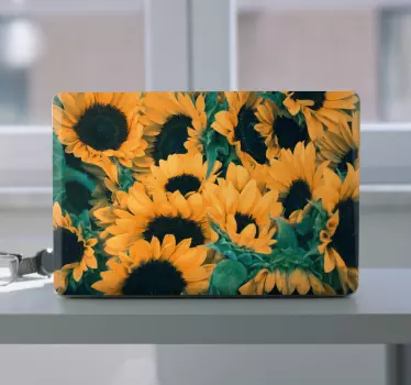 Laptop Aufkleber sonnenblumenstraußmuster - TenStickers