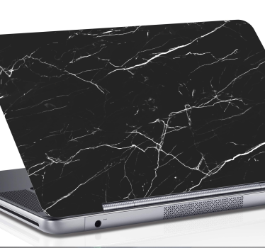 Laptop aufkleber stilvolles schwarzes marmor - TenStickers