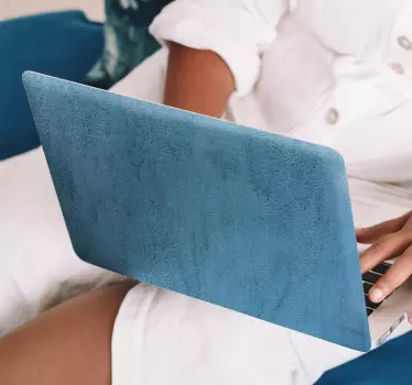 Laptop aufkleber strukturierter blauer bezug - TenStickers