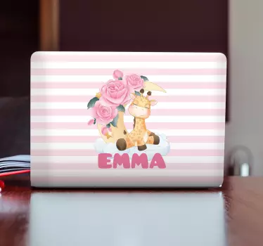 Laptop Aufkleber süße giraffenillustration - TenStickers