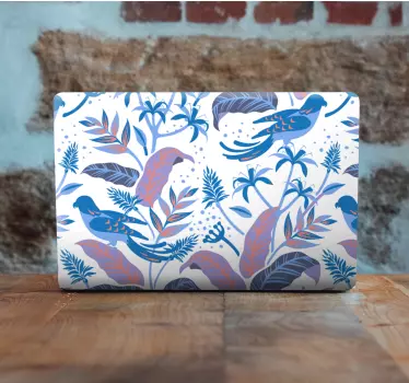 Laptop Aufkleber tropische vogelillustration - TenStickers