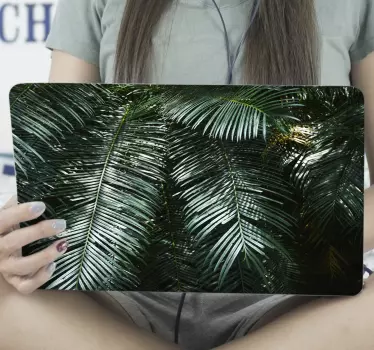 Laptop Aufkleber üppiges blattmuster - TenStickers