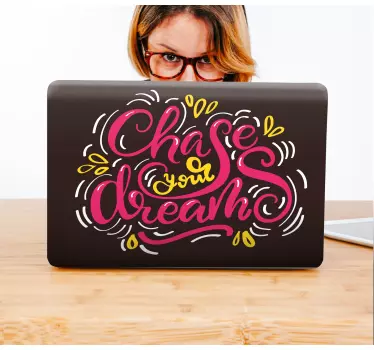 Laptop aufkleber verfolge deinen traum - TenStickers