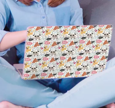 Laptop Aufkleber verspielte haustierdesigns - TenStickers