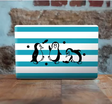 Laptop Aufkleber verspieltes pinguin-design - TenStickers