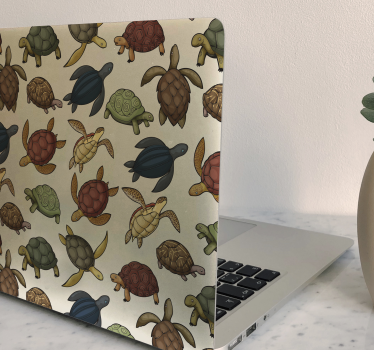 Laptop Folie Vielzahl von Schildkröten - TenStickers