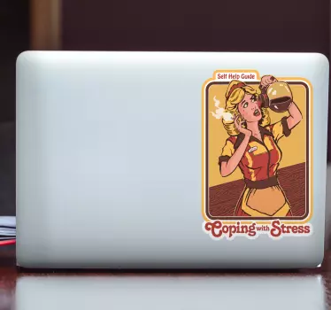Laptop aufkleber vintage selbsthilfe - TenStickers