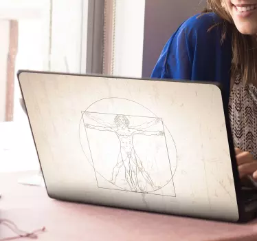 Laptop Aufkleber Vitruvianischer Mensch - TenStickers