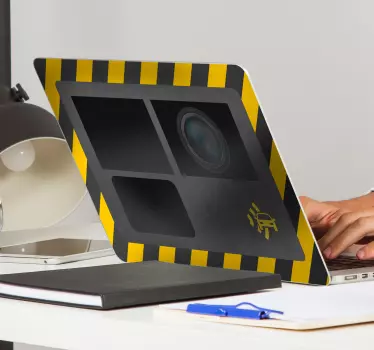 Laptop Aufkleber vorsicht kameraabdeckung - TenStickers