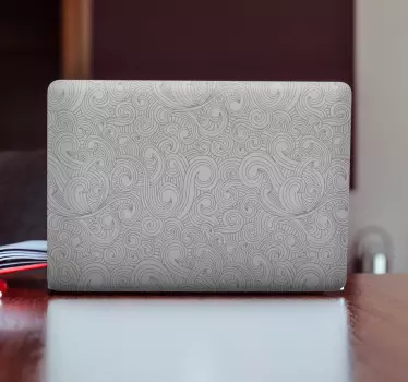Laptop Aufkleber wirbelndes linienmuster - TenStickers