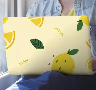 Laptop Aufkleber zitronenmusterdruck - TenStickers