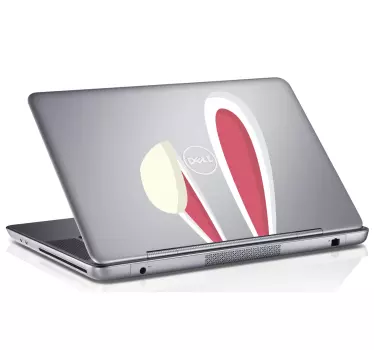 Laptopaufkleber Hasenohren - TenStickers