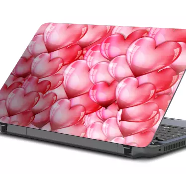 Laptopaufkleber Herzen - TenStickers