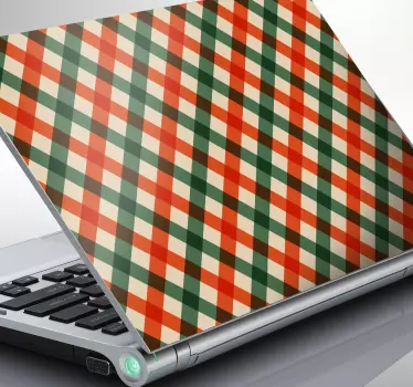Laptopaufkleber Karomuster - TenStickers