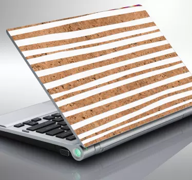 Laptopaufkleber Korkoptik - TenStickers