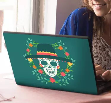 Laptopaufkleber Totenkopf - TenStickers