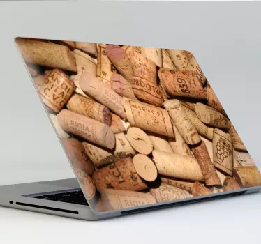 Laptopaufkleber Weinkorken - TenStickers