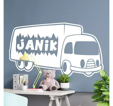 Laswagen mit Namen Wandtattoo - TenStickers