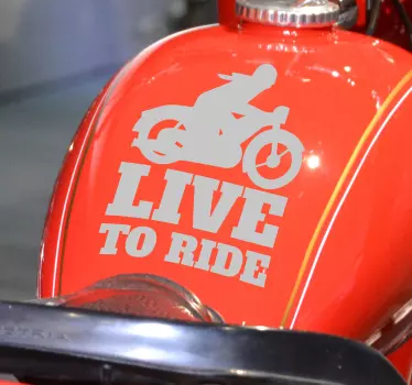 Leben, um motorradaufkleber zu fahren - TenStickers