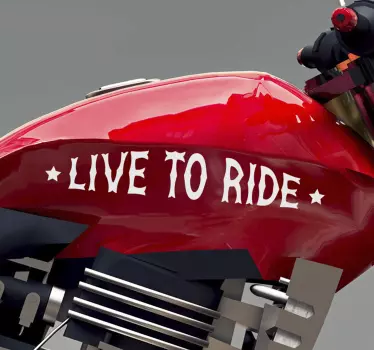 Leben, um motorradaufkleber zu reiten - TenStickers