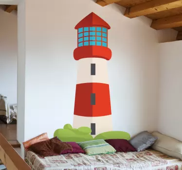 Wandtattoo Kinderzimmer Maritim Leuchtturm Marine - TenStickers