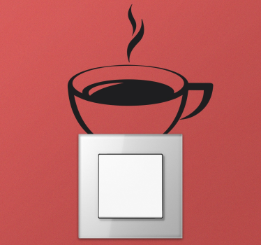 Lichtschalteraufkleber Kaffetasse - TenStickers