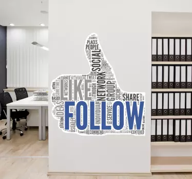 Like follow Aufkleber - TenStickers