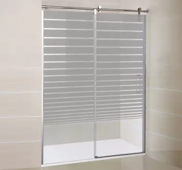 Linien Dusche Sticker - TenStickers