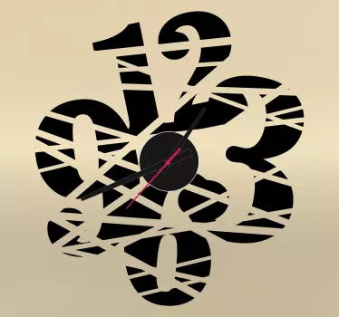 Linien Uhr Aufkleber - TenStickers