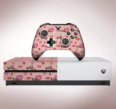 Lippen küssen rosa xbox sticker - TenStickers
