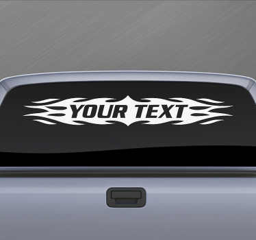 Lkw aufkleber mit individuellem text und flammen - TenStickers