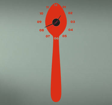 Löffel Uhr Aufkleber - TenStickers