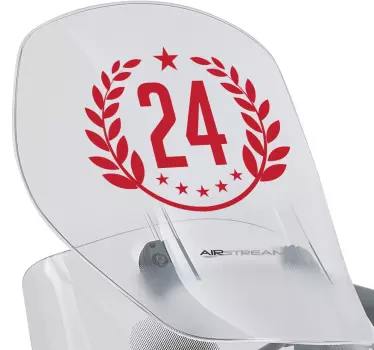 Lorbeerkranz Number Motorrad Aufkleber - TenStickers
