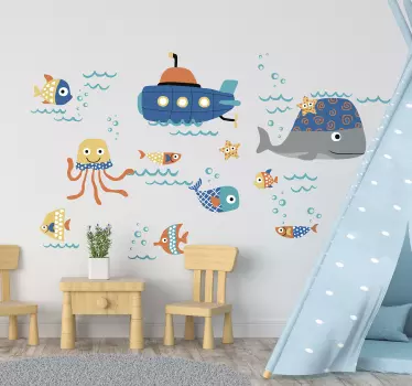 Meeresmotive Fisch Wandtattoo Kinderzimmer - TenStickers