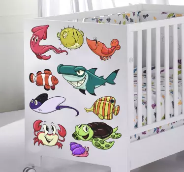 Meerestiere Aufkleber Set - TenStickers