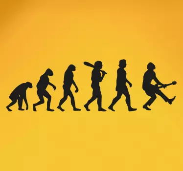 Menschliche evolution rock wandaufkleber - TenStickers