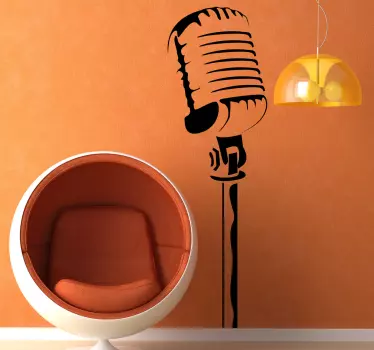 Wandtattoo Schlafzimmer Mikrofon - TenStickers