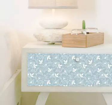 Möbelfolie Vintage Blumenmuster - TenStickers