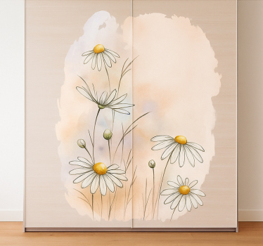 Möbelfolie aquarell gänseblümchen - TenStickers