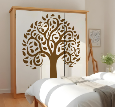 schrankaufkleber baum mit gras - TenStickers