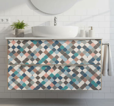 Möbelfolie geometrische mosaikfliesen - TenStickers