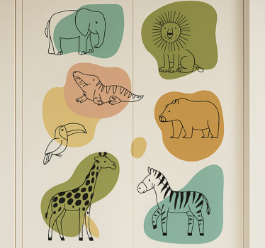 Möbelfolie kinder savanne tiere - TenStickers